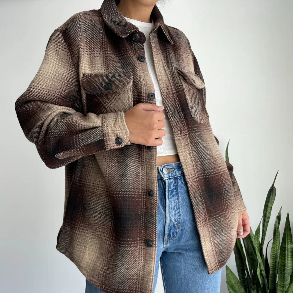 NWT Jachs New York Wool Blend Plaid Jacket Shacket - Picture 2 of 9